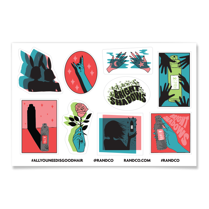 R+Co BRIGHT SHADOWS Sticker Sheet – R+Co Pro